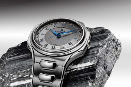 Atelier Wen x Massena LAB Inflection Shuò tantalum watch with hand tremblage dial
