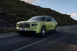 Bentley Torcal electric luxury SUV with illuminated grille and split LED headlights