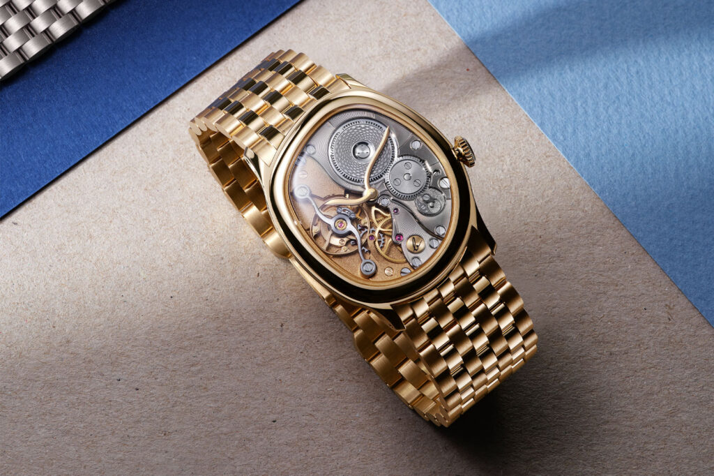 Berneron Mirage 38 Miroir openworked gold watch with mirrored movement architecture