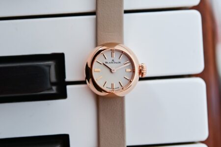 Blancpain Lady B Revives the Ladybird as a Tiny Mechanical Jewel Blancpain Lady B spherical mechanical watch with double-tour leather strap