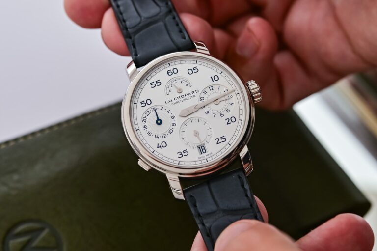 Chopard L.U.C 1963 Heritage Regulator in ethical white gold with silver regulator dial