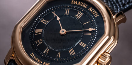 Daniel Roth Extra Plat Rose Gold Gilt watch with black gilt dial and rose gold case