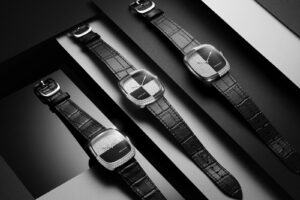 Dennison ALD Checker watch with diamond and black onyx checkerboard dial
