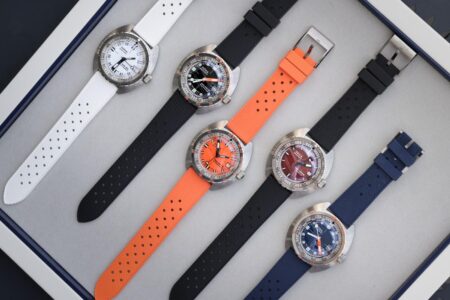 Doxa Adds Grade 5 Titanium to the Core SUB 300 Collection Doxa SUB 300 Ti5 dive watches in Grade 5 titanium with colourful dials