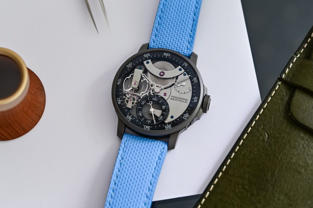 Ferdinand Berthoud Chronomètre FB 3SPC.4-1 in black ceramised titanium on a textile strap