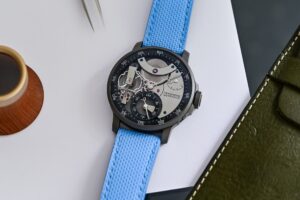 Ferdinand Berthoud Chronomètre FB 3SPC.4-1 in black ceramised titanium on a textile strap