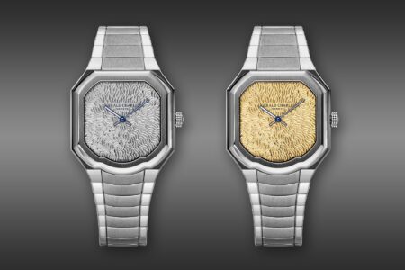 Gerald Charles Masterlink Atelier Edition with a hand-hammered dial and integrated stainless steel bracelet