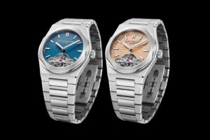 Girard-Perregaux Gives the Laureato Fifty a Slim Tourbillon Debut Girard-Perregaux Laureato Fifty Tourbillon with Clous de Paris dial and stainless steel bracelet