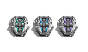 MB&F HM12 The Guardian wristwatch mounted on its robot companion