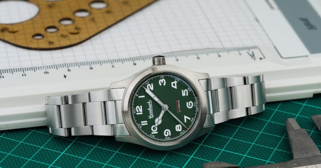 Hanhart Preventor HD12 36mm Black Forest Green Brings a Compact Collector Twist Hanhart Preventor HD12 36mm Black Forest Green MAD Watch Collector Edition