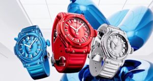 Hublot Classic Fusion Balloon Dog by Jeff Koons watch inspired by the artist’s Balloon Dog sculpture