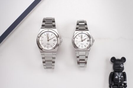 IWC Ingenieur Automatic 50th Anniversary watches with brushed silver dials