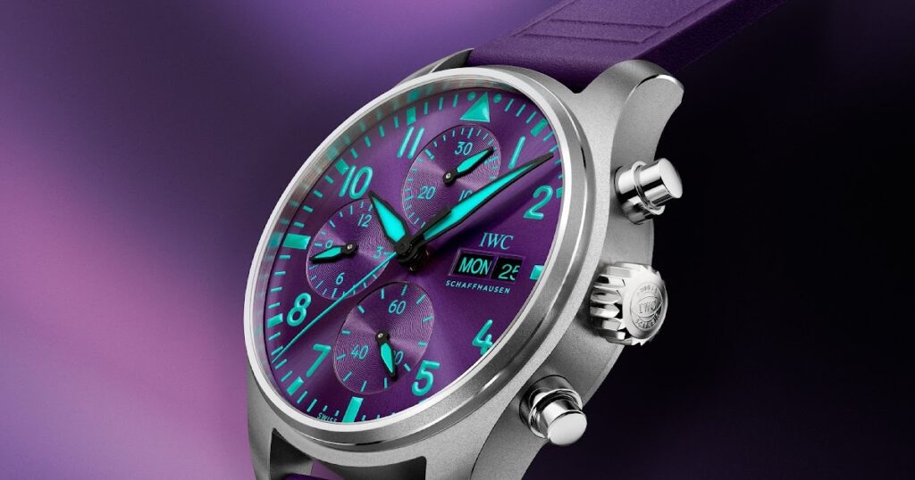 IWC Gives the Pilot’s Watch Chronograph 41 Mercedes-AMG Petronas a Purple Turn IWC Pilot’s Watch Chronograph 41 Mercedes-AMG Petronas in purple