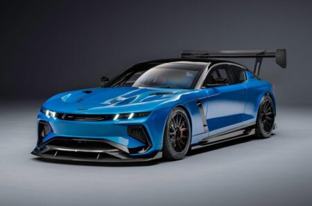 Jensen Interceptor GTX Targets 1,200 HP With Sequential Manual Shift Jensen Interceptor GTX track car with carbon rear wing and front-mounted V8 stance