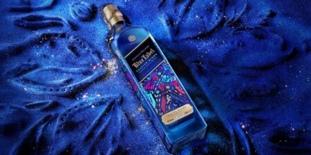 Johnnie Walker Blue Label Introduces an Indian Festive Blend Shaped for Celebration Johnnie Walker Blue Label Indian Festive Blend bottle with festive Indian design elements