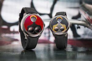 Konstantin Chaykin Atomic Heart Ballerina Twins watch with character dial and moon phase display