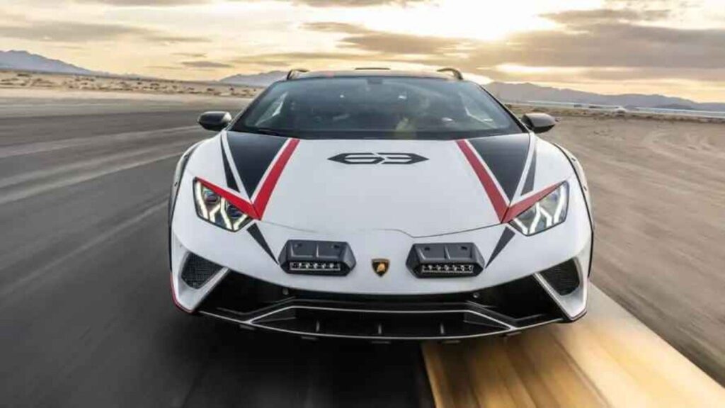 Lamborghini Leaves the Door Open for a Temerario Sterrato Lamborghini supercar on a rugged gravel road in a Sterrato-inspired setting