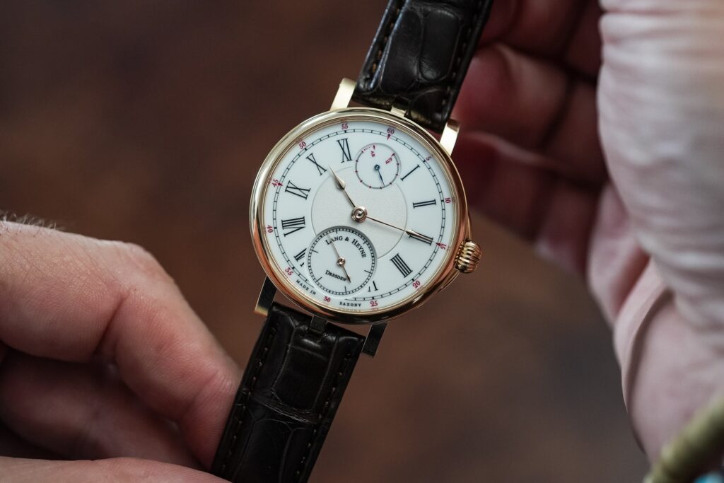 Lang & Heyne Adds a Clever Power Reserve to the Friedrich III Lang & Heyne Friedrich III Power Reserve watch with ceramic dial and rose gold case