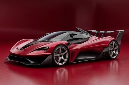 Lanzante 95-59 HDK supercar rendering with large rear wing and centre-locking wheels