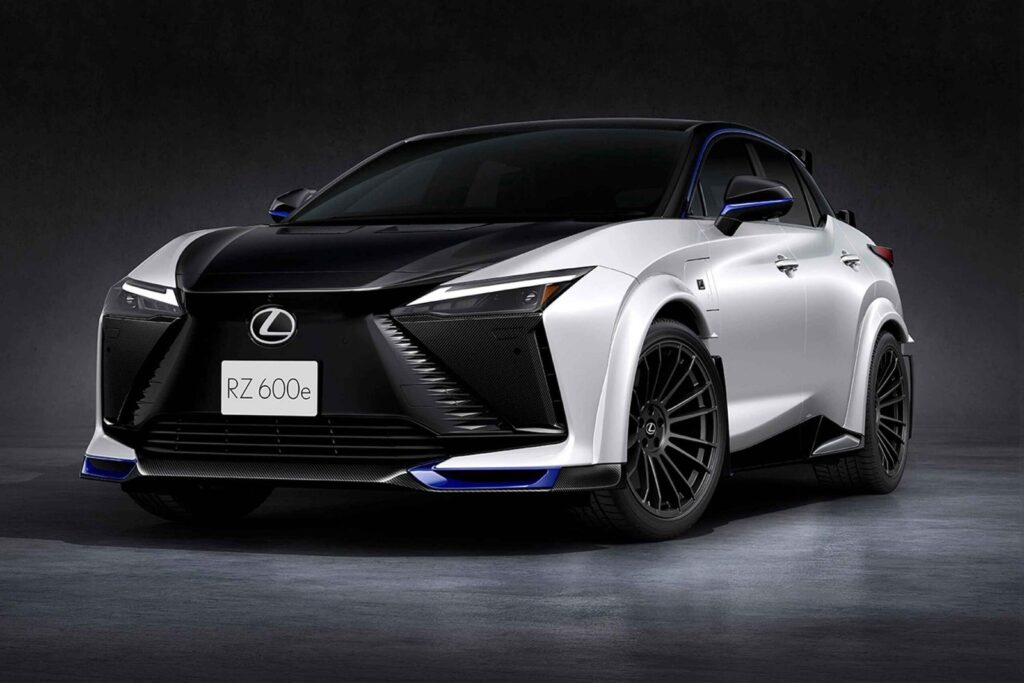 Lexus RZ600e F Sport Performance brings 420 hp to Australia in tiny numbers Lexus RZ600e F Sport Performance electric SUV in Neutrino Grey with carbon aero kit
