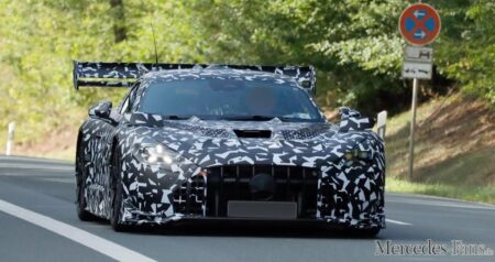 Mercedes-AMG GT Black Series Prototype Shows Off Extreme Aero Hardware Camouflaged Mercedes-AMG GT Black Series prototype with large rear wing and aggressive aero hardware