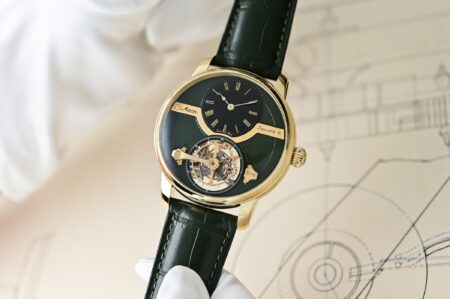 Minerva Exo Tourbillon Limited Edition 18 Brings the Suspended Regulator Back in Olive Green Minerva Exo Tourbillon Limited Edition 18 in yellow gold with olive green dial
