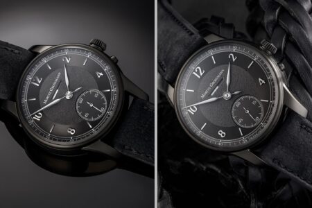 Moritz Grossmann gives the Benu Power Reserve a darker Glashütte edge Moritz Grossmann Benu Power Reserve with anthracite sector dial and black kudu leather strap
