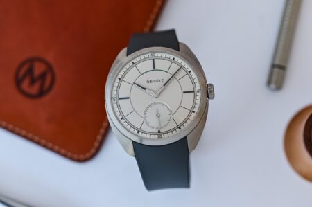 Neode N01 First Edition Turns Architectural Discipline Into an Eight-Day Watch Neode N01 First Edition Pure Silver watch with titanium case and textured silver dial