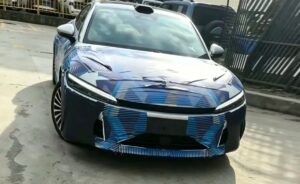 Camouflaged next-generation BYD Han sedan testing in China