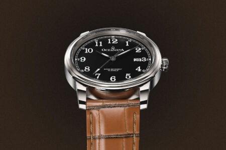 Oceaneva Tempus Pure pairs Grade 5 titanium with a hand-wound Swiss movement Oceaneva Tempus Pure titanium manual-wind dress watch on leather strap