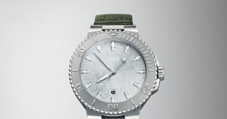 Oris Social Club Edition II gives the Aquis Date a more collective spirit Oris Social Club Edition II Aquis Date watch in an editorial community setting