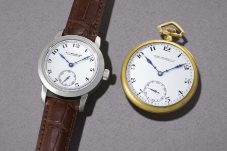 RGM Revives E.F. Bowman With a Lancaster-Built 501-EFB RGM Model 501-EFB E.F. Bowman watch with white enamel dial and blued hands