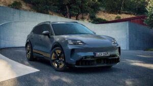Porsche Cayenne Electric SUV driving on an Australian road