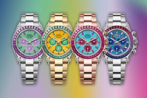 Four unique Rolex Cosmograph Daytona watches inspired by the seasons for a charity auction with Phillips