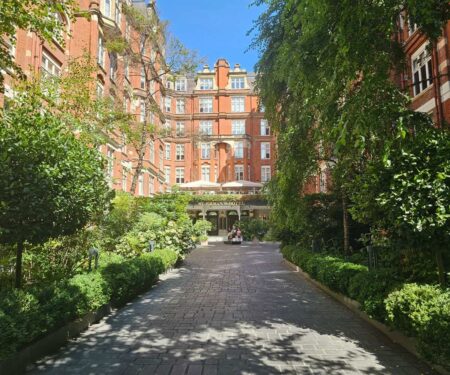 Exterior courtyard entrance of St. Ermin’s Hotel in Westminster London