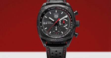 TAG Heuer Monza Flyback Chronograph 50th anniversary watch in forged carbon