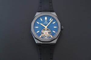 Titoni’s Luxe Tourbillon Brings a Ceramic Sports Edge to High Watchmaking Titoni Luxe Tourbillon in black ceramic with deep blue dial and tourbillon at 6 o’clock