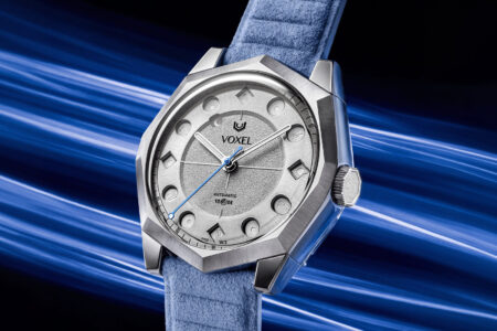 VOXEL Arrives With the Meridion VX01-E and a Clever 12/24-Hour Jump VOXEL Meridion VX01-E watch with angular bezel and jumping 12/24-hour display
