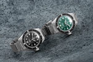 Yema Navygraf Titanium Meteorite CMM.10 with titanium case and meteorite dial