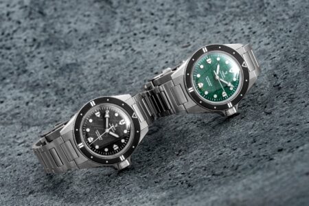 Yema Navygraf Titanium Meteorite CMM.10 with titanium case and meteorite dial
