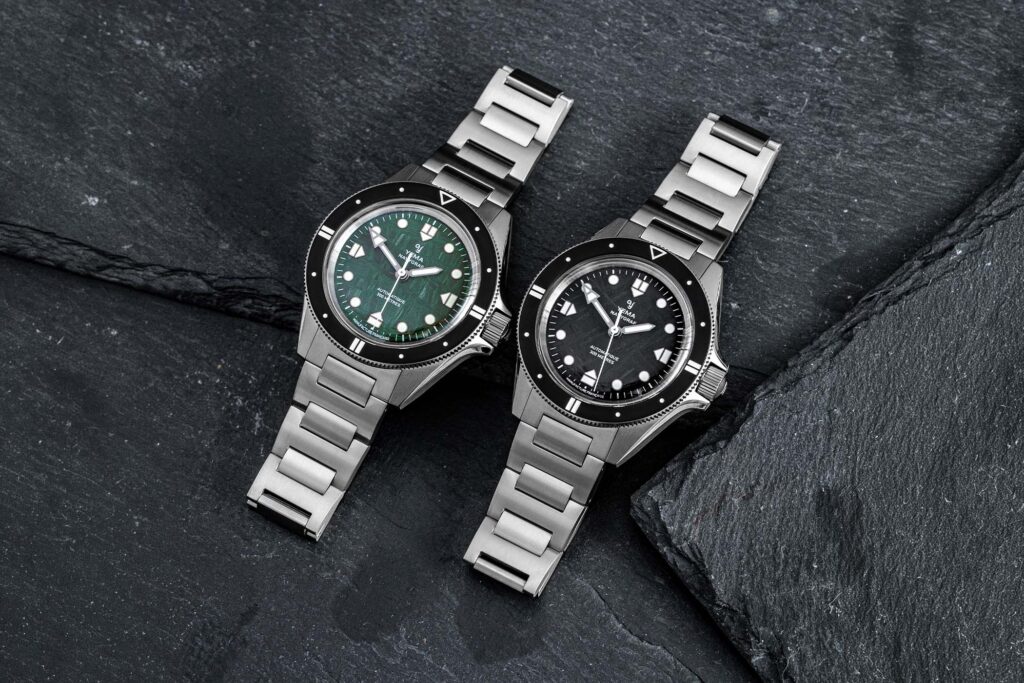 Yema Gives the Navygraf a Meteorite Dial and Titanium Case Yema Navygraf Meteorite CMM.10 limited edition dive watch with meteorite dial and titanium bracelet