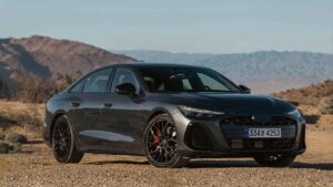 Audi A6 Black Edition sedan with dark exterior trim and 21-inch wheels