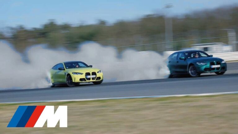 BMW’s Drift Patent Uses Suspension to Help Break Rear Traction BMW performance coupe drifting on a test track