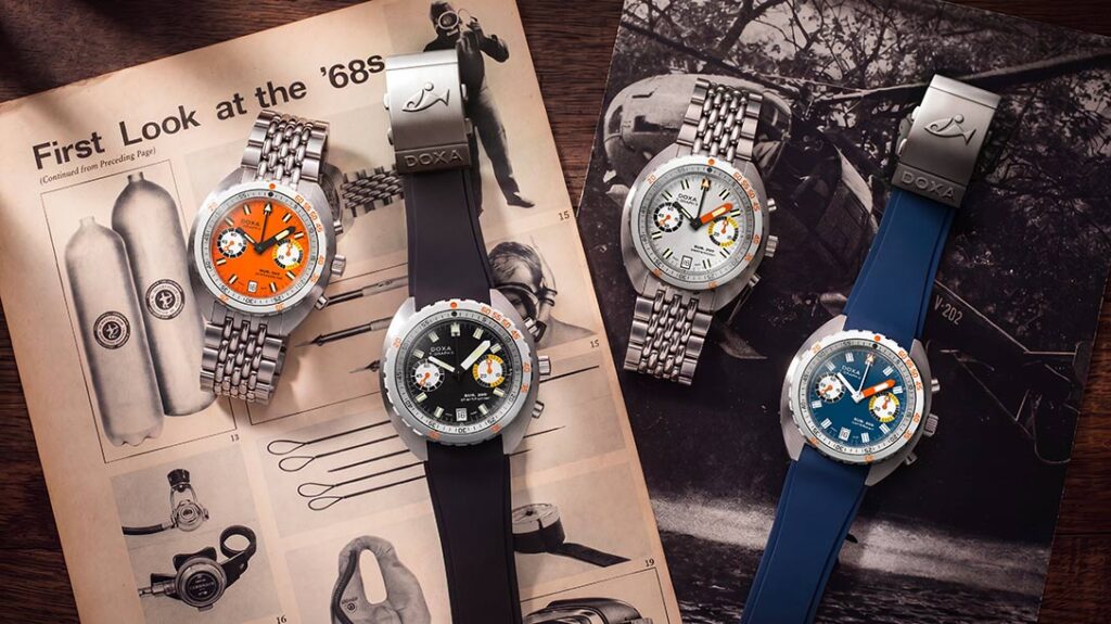 Doxa SUB 200 T.GRAPH II diving chronograph with Caribbean Blue dial
