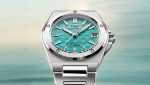 IWC Ingenieur Automatic 35 with Pool blue dial and stainless steel integrated bracelet