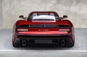McLaren wordmark on the rear of the McL 6GT