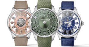 Louis Vuitton Tambour Spin Time watches with rotating cube hour displays