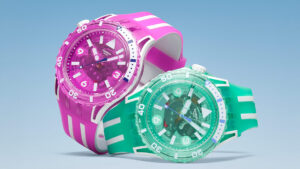 Swatch Brings Jellyfish Colour to the Scubaqua Collection Swatch Scubaqua jellyfish-inspired watches in bright translucent colours