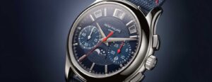 Patek Philippe Ref. 5978P-010 Milano 2026 platinum perpetual calendar chronograph with navy blue dial