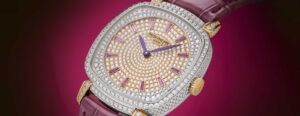 Six Patek Philippe Gondolo Ladies First watches in gold with diamond-set dials and coloured gemstone markers
